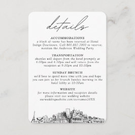 Tarjeta De Recepción Pequeños detalles verticales del Boda de Nashville