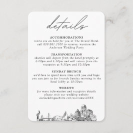 Tarjeta De Recepción Pequeños detalles verticales del Boda de San Peter