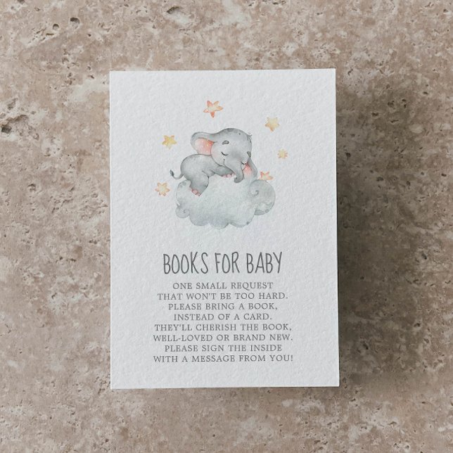 Tarjeta De Recepción Pequeños elefantes Chicas Baby Shower libros para  (Subido por el creador)