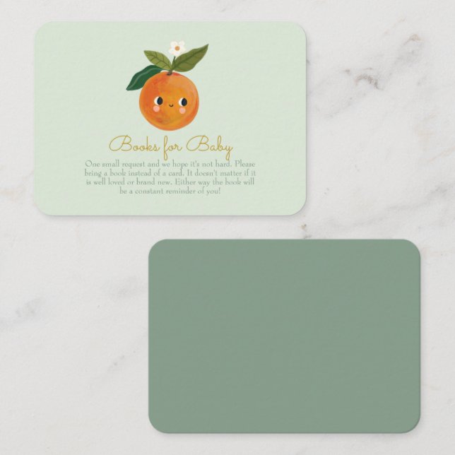 Tarjeta De Recepción Pequeños libros cortos de Baby Shower para bebé (Anverso / Reverso)