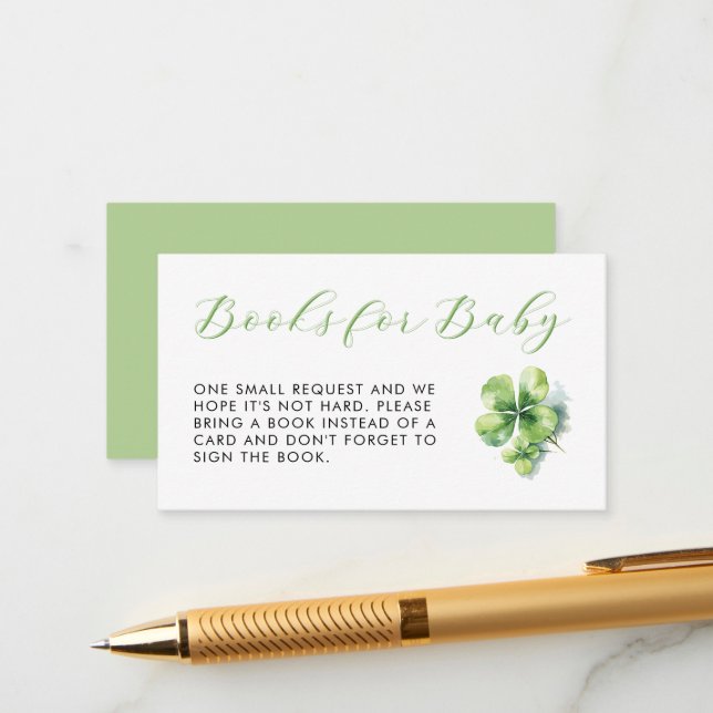 Tarjeta De Recepción Pequeños libros de Baby Shower con encanto para be (Anverso/Reverso In Situ)
