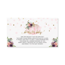 Pequeños libros de Baby Shower de calabaza para be