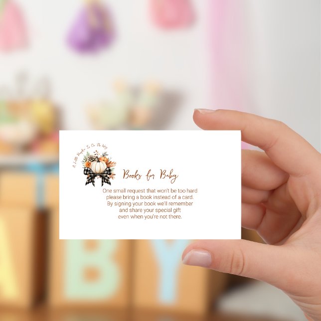 Tarjeta De Recepción Pequeños Libros De Baby Shower De Calabaza Para Be (Subido por el creador)