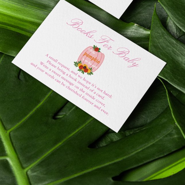 Tarjeta De Recepción Pequeños Libros De Baby Shower De Calabaza Para El (Subido por el creador)
