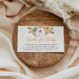 Tarjeta De Recepción Pequeños Libros De Baby Shower De Calabaza Para El