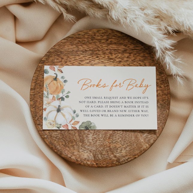 Tarjeta De Recepción Pequeños Libros De Baby Shower De Calabaza Para El (Subido por el creador)