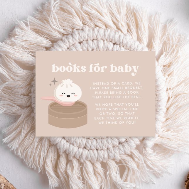 Tarjeta De Recepción Pequeños libros de Baby Shower de Dim Sum para beb (Subido por el creador)
