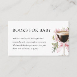 Tarjeta De Recepción Pequeños libros de Baby Shower de Espresso Martini