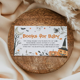 Tarjeta De Recepción Pequeños Libros De Baby Shower De Halloween