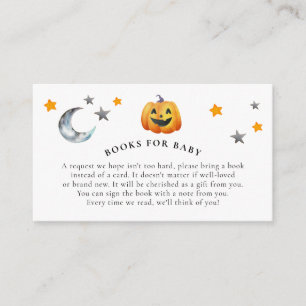 Tarjeta De Recepción Pequeños libros de Baby Shower de Halloween para b