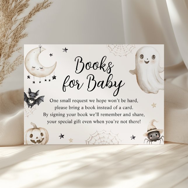 Tarjeta De Recepción Pequeños libros de Baby Shower de Halloween para b (Subido por el creador)