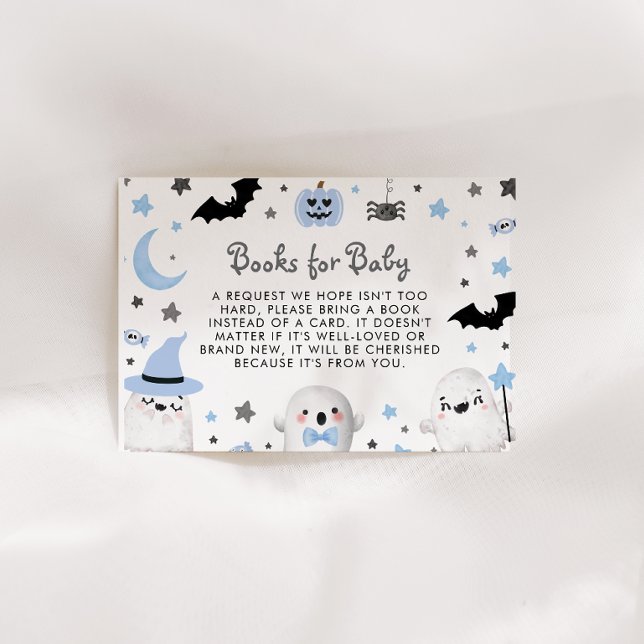Tarjeta De Recepción Pequeños libros de Baby Shower de Halloween para b (Subido por el creador)
