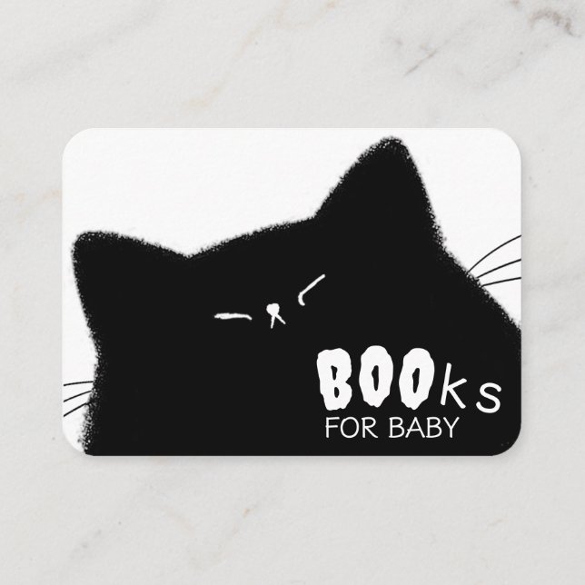Tarjeta De Recepción Pequeños libros de Baby Shower de Halloween para b (Reverso)
