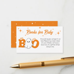 Tarjeta De Recepción Pequeños libros de Baby Shower de Halloween para b
