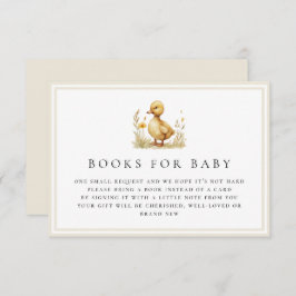 Tarjeta De Recepción Pequeños libros de Baby Shower de pato para bebé