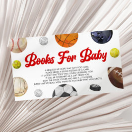 Tarjeta De Recepción Pequeños Libros De Baby Shower Deportivos De Allst