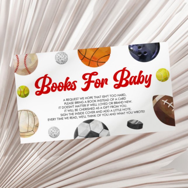 Tarjeta De Recepción Pequeños Libros De Baby Shower Deportivos De Allst (Subido por el creador)