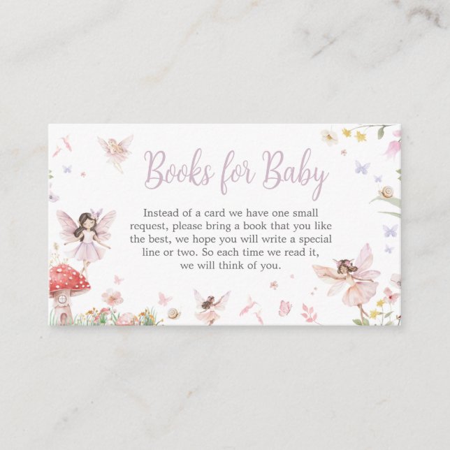 Tarjeta De Recepción Pequeños libros de Baby Shower emocionantes para e (Anverso)