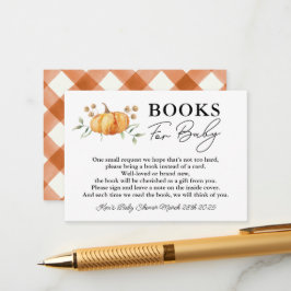 Tarjeta De Recepción Pequeños libros de Baby Shower neutros para bebé