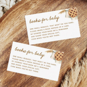 Tarjeta De Recepción Pequeños Libros De Baby Shower Para Bebés