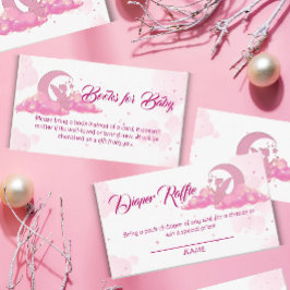 Tarjeta De Recepción Pequeños libros de Baby Shower para bebés rosados