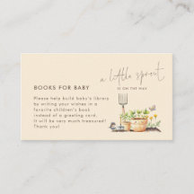 Pequeños libros de brotes para Baby Shower