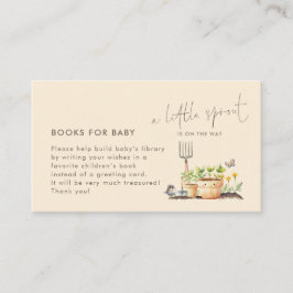 Tarjeta De Recepción Pequeños libros de brotes para Baby Shower