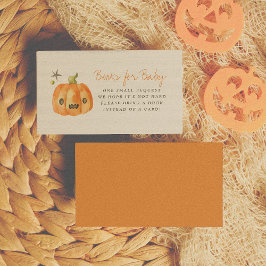 Tarjeta De Recepción Pequeños libros de calabaza de Halloween para bebé