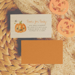 Tarjeta De Recepción Pequeños libros de calabaza de Halloween para bebé