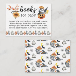 Tarjeta De Recepción Pequeños libros de calabaza de Halloween para bebé