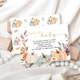 Tarjeta De Recepción Pequeños libros de calabaza para Baby Shower