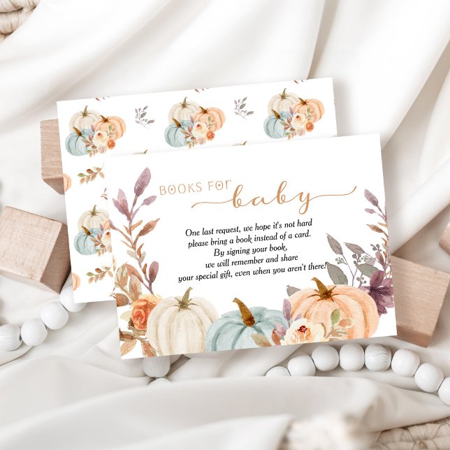 Tarjeta De Recepción Pequeños libros de calabaza para Baby Shower (Subido por el creador)