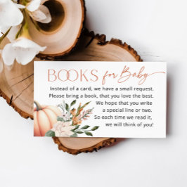 Tarjeta De Recepción Pequeños libros de calabaza para Baby Shower