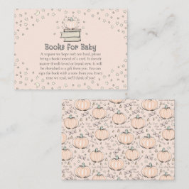 Tarjeta De Recepción Pequeños libros de calabaza para Baby Shower del b