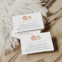 Tarjeta De Recepción Pequeños libros de calabaza para bebé de bonito