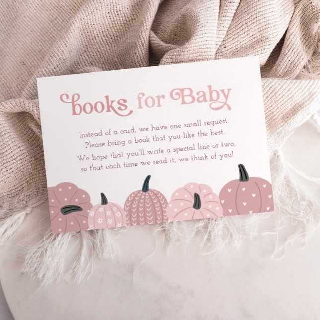 Tarjeta De Recepción Pequeños libros de calabaza para bebé en el otoño  (Subido por el creador)
