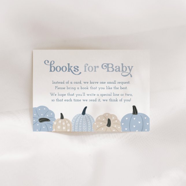 Tarjeta De Recepción Pequeños libros de calabaza para bebé en el otoño  (Subido por el creador)