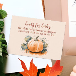 Tarjeta De Recepción Pequeños Libros De Calabaza Para Solicitud De Baby