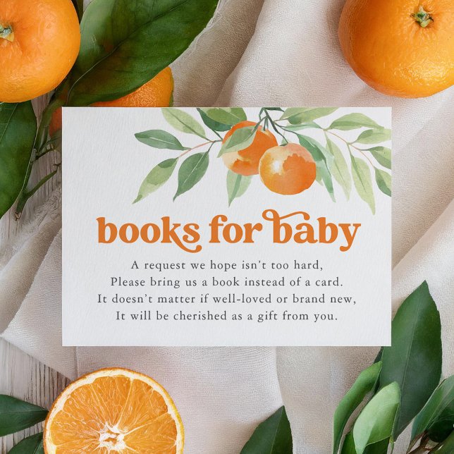 Tarjeta De Recepción Pequeños libros de cítricos Naranjas cortas para b (Subido por el creador)