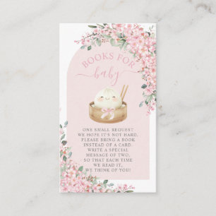 Tarjeta De Recepción Pequeños libros de flores de cerezo para bebé