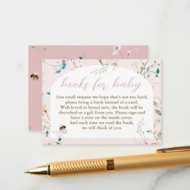 Tarjeta De Recepción Pequeños libros de flores silvestres para bebé