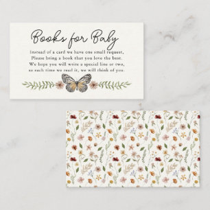 Tarjeta De Recepción Pequeños libros de flores silvestres para bebé cre