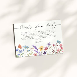 Tarjeta De Recepción Pequeños libros de flores silvestres para el jardí