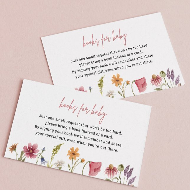 Tarjeta De Recepción Pequeños libros de flores silvestres para la tarje (Subido por el creador)
