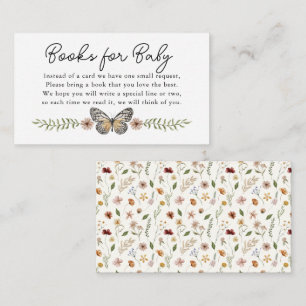 Tarjeta De Recepción Pequeños libros de flores silvestres para la tarje