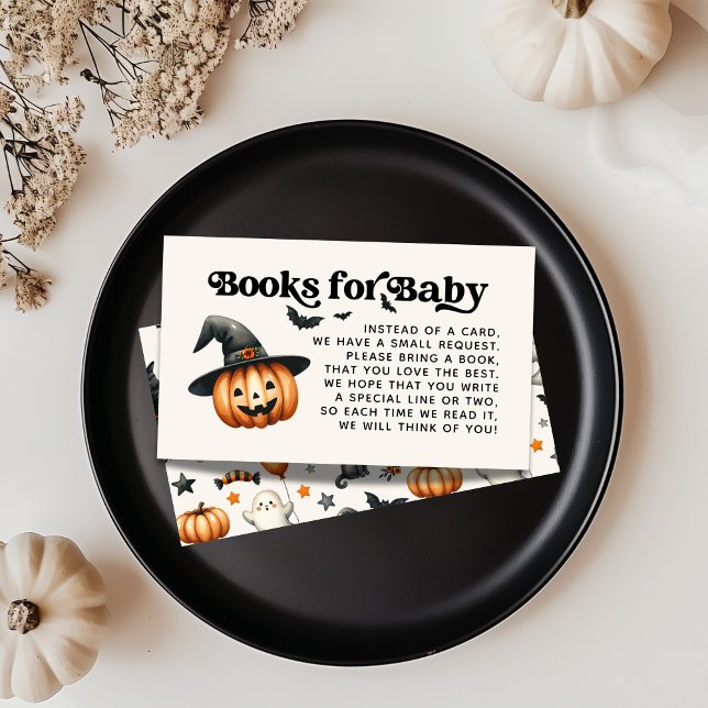 Tarjeta De Recepción Pequeños libros de halloween para Baby Shower (Subido por el creador)