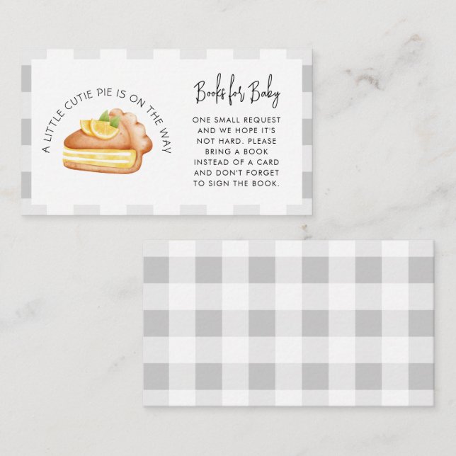 Tarjeta De Recepción Pequeños libros de papel para Baby Shower (Anverso / Reverso)
