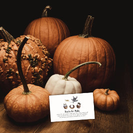 Tarjeta De Recepción Pequeños libros de quequitos de Halloween para Bab