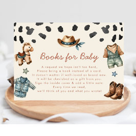Tarjeta De Recepción Pequeños libros de vaqueros para baby Boy Shower