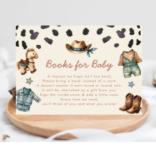 Tarjeta De Recepción Pequeños libros de vaqueros para baby Boy Shower